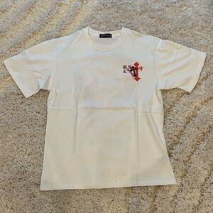Chrome Hearts Print Multi-Crosses White T-Shirt for Men Size Large